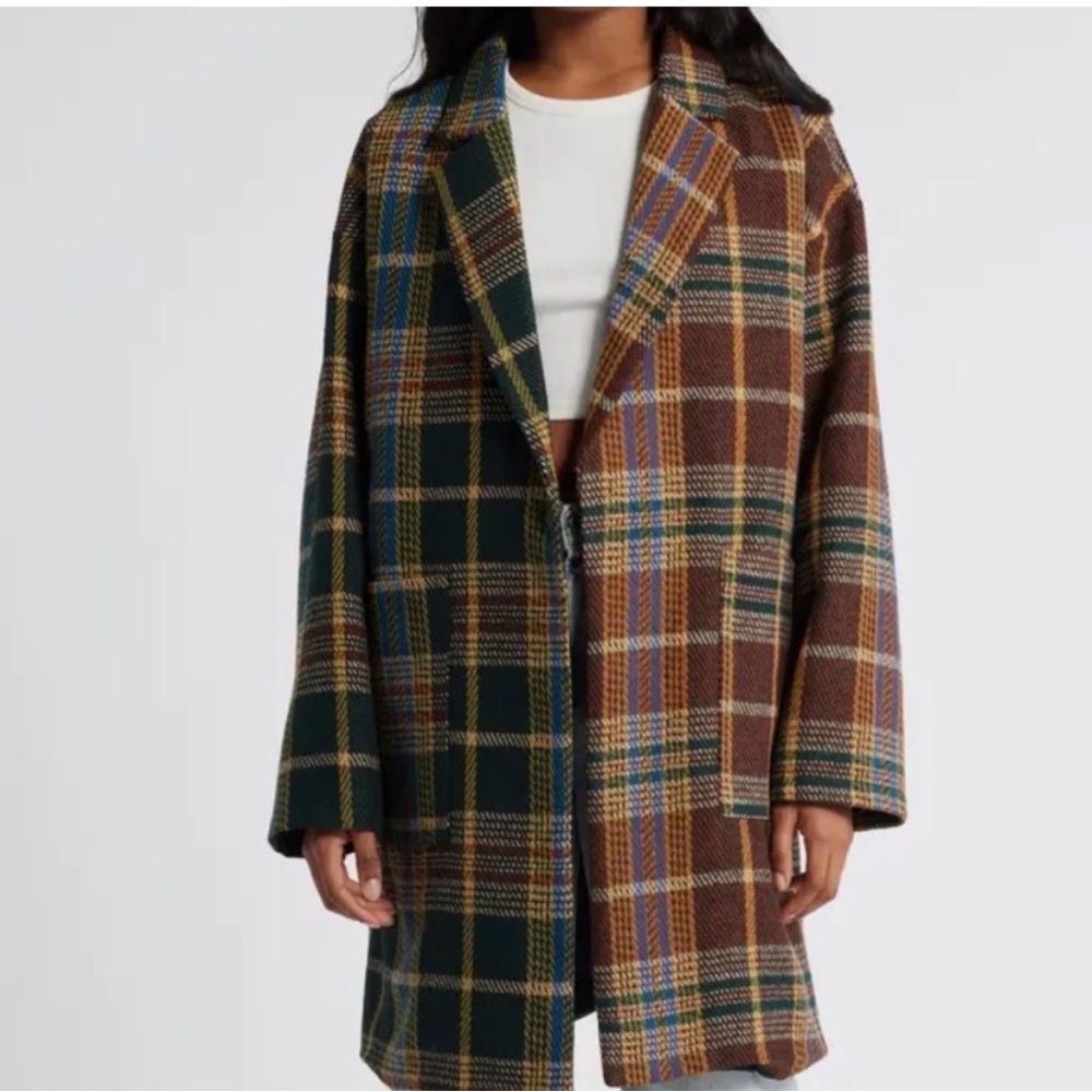 Dressed in LALA Multicolor Plaid Trench Coat